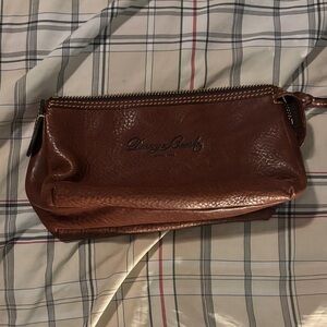 Dooney & Bourke Rich Brown Leather Toiletry Bag